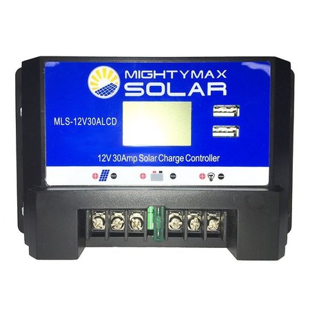 Mighty Max Battery 12V / 24V 30 Amp PWM Solar Charge Controller For Hunting MAX3532470